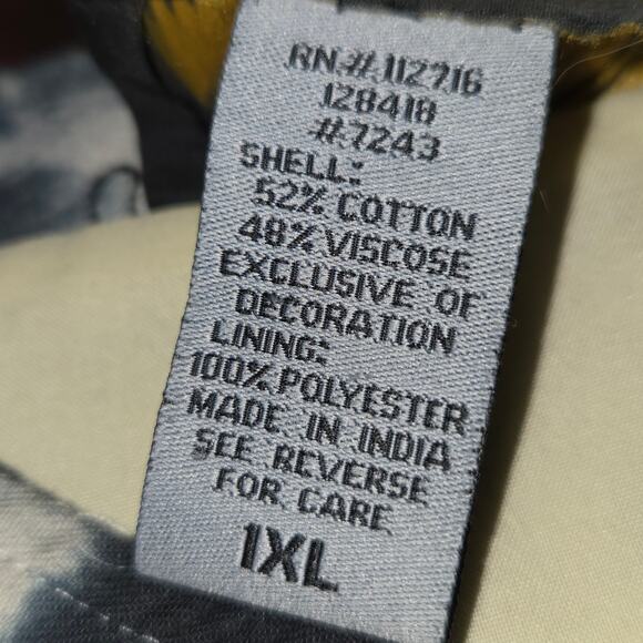 Vintage Alex K Tie Dye Embroidered Floral Sequin Jacket Women 1XL Boho Artsy Y2K - Picture 10 of 11